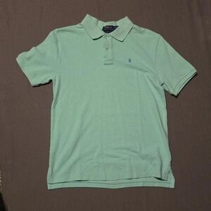 Polo Ralph Lauren Boy's Classic Fit Mint Green Mesh Polo Shirt Size L (14-16)